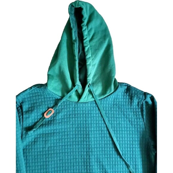 Coofandy Hoodie Men's Size Medium Quilted Pullover Waffle Knit Casual Sweatshirt - Picture 3 of 10